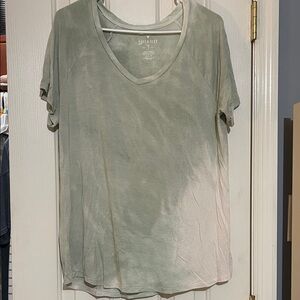 Soft & Sexy Sage and Cream Short Sleeve Tee
